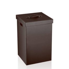Decor-Walther-BROWNIE-WB-skittentøyskurv-i-kunstig-lær,-produktbilde-mørkebrun