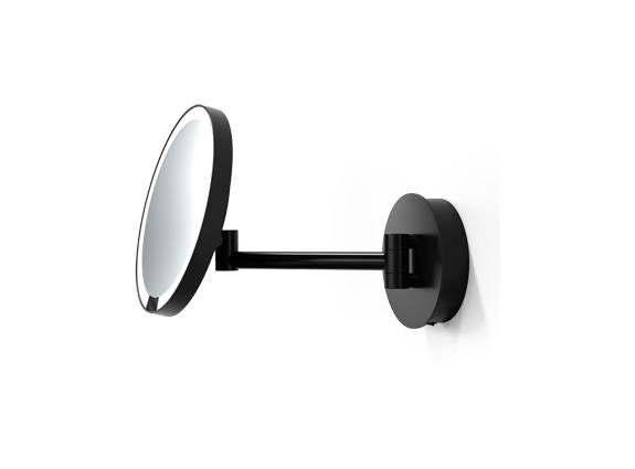 Decor-Walther-Just-Look-sminkespeil-vegghengt-oppladbart,-produktbilde-sort-matt