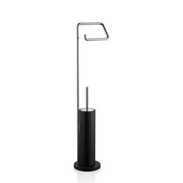 Decor Walther Stone toalettbørste med toalettpapirholder, produktbilde sort matt og krom