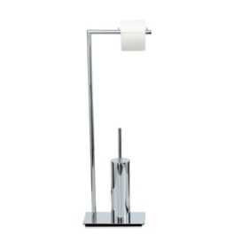 Decor-Walther-Straight-6-toalettbørste-med-toalettpapirholder-frittstående,-produktbilde-krom