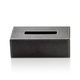 Decor-Walther-BROWNIE-KB-serviettdispenser-i-kunstig-lær,-produktbilde-sort-lær