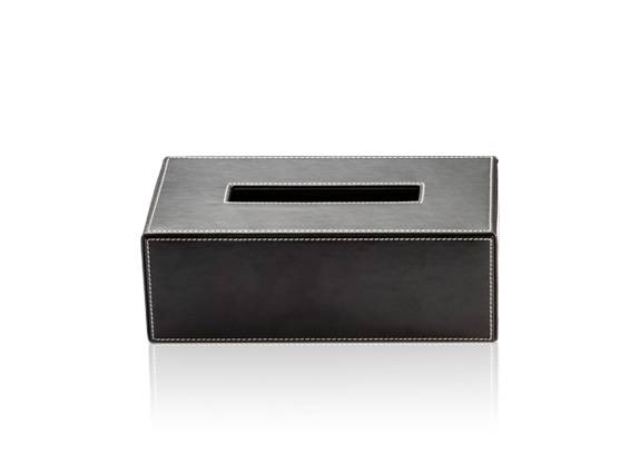Decor-Walther-BROWNIE-KB-serviettdispenser-i-kunstig-lær,-produktbilde-sort-lær