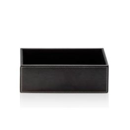 Decor Walther Brownie BOD2 boks i kunstig lær - 24,5 x 13 cm, produktbilde sort lær