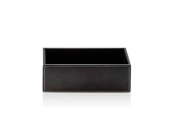 Decor Walther Brownie BOD2 boks i kunstig lær - 24,5 x 13 cm, produktbilde sort lær