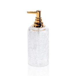 Decor-Walther-Crack-SSP-såpedispenser-i-krakelert-glass,-produktbilde-gull-dyse
