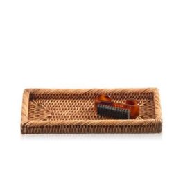 Decor-Walther-KS-brett-i-håndvevd-rotting---23,5-x-11,5-cm,-produktbilde-mørk-rotting