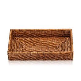 Decor-Walther-TAB-2-brett-i-håndvevd-rotting---30-x-16-cm,-produktbilde-mørk-rotting