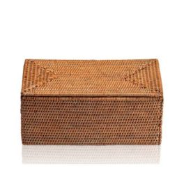 Decor-Walther-UTBMD-kurv-i-håndvevd-rotting---med-lokk-30-x-15,5-cm,-produktbilde-mørk-rotting