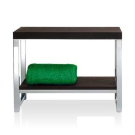 Decor Walther Wood SM benk i heltre - 60 x 30 cm, produktbilde mørk as