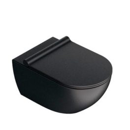 Catalano-Sfera-54-Newflush-sort-matt-veggtoalett-inkl.-softclose-sete,-produktbilde