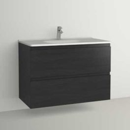 Vedum Flow 100 servantpakke Top Solid, produktbilde sort ask