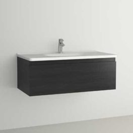 Vedum Flow 101 servantpakke porselen - én skuff, produktbilde sort ask