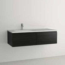 Vedum Flow 120 servantpakke - to skuffer, produktbilde sort ask