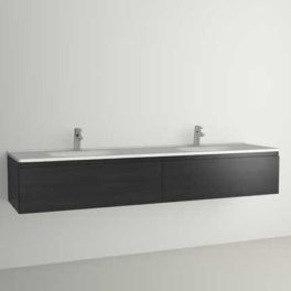 Vedum Flow 200 servantpakke - to skuffer, produktbilde sort ask