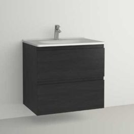 Vedum Flow 75 servantpakke Top Solid, produktbilde sort ask